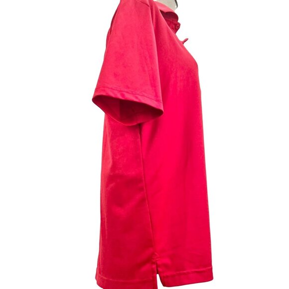 George Collared Shirt Men's S 34-36 Red Short Sleeve 3 Button Front - Picture 4 of 7